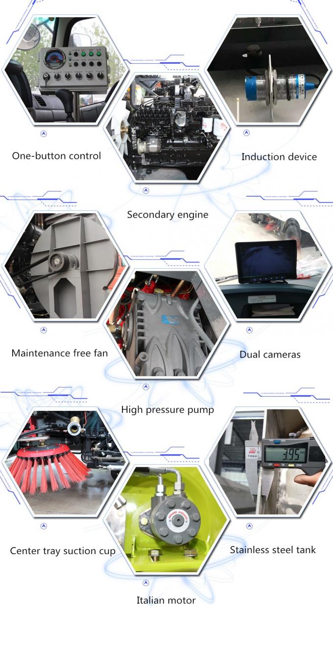 Trung Quốc nóng làm đường quét xe quét xe tải với máy bơm nước áp lực cao để bán