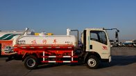 Trắng 8 Cbm 266HP xe tải loại bỏ nước thải, HW76 Cab nước thải hút Tanker Truck