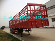 Vận tải hàng rời vận chuyển hàng hóa Rơ moóc xe tải hạng nặng Xe tải hàng rào tường cao 60 tấn