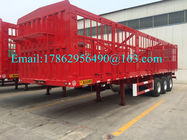 Vận tải hàng rời vận chuyển hàng hóa Rơ moóc xe tải hạng nặng Xe tải hàng rào tường cao 60 tấn