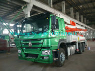 Zoomlion Sany 34m Đặt Depth Truck Mounted Pump Bê tông 34X-4Z với Công suất 120m³ / h Thiết bị thi công