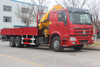 Red Sinotruk Howo Crane Truck / XCMG Crane 6.3T 8T 10T 12T 12T