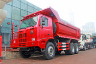 Màu đỏ Sinotruk Howo Dump Truck 6 * 4/30 tấn Tipper Xe tải khai thác mỏ