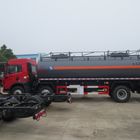 Màu đỏ FAW 15000L 8 × 4 Xe chở axit clohydric Xe tải Diesel Loại nhiên liệu Hộp số tay
