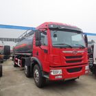 Màu đỏ FAW 15000L 8 × 4 Xe chở axit clohydric Xe tải Diesel Loại nhiên liệu Hộp số tay