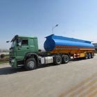42000 Lít thùng nhiên liệu dầu Xe kéo bán tải hạng nặng với trục bằng thép carbon và trục FUWA
