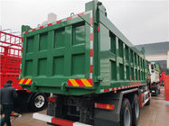 Xe tải tự đổ hạng nặng 10 bánh màu xanh lá cây với hộp số HW19710