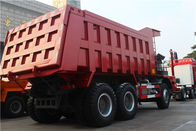 Xe tải tự đổ 10 bánh xe màu đỏ với trục sau AC26 8545x3326x3560 Mm
