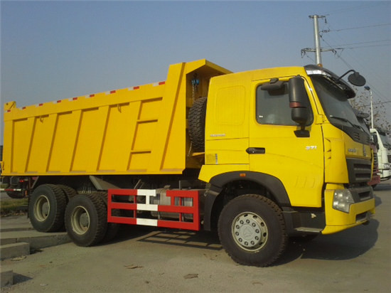 Xe tải lớn màu vàng, 6x4 xe tải cứng cứng được sử dụng trong khai thác mỏ ZZ3257N3847A