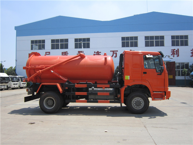 10m3 Xe tăng công suất Mục đích đặc biệt Xe tải / Hệ thống thoát nước Xe tải chân không 16000 Kg Xếp hạng Tải trọng