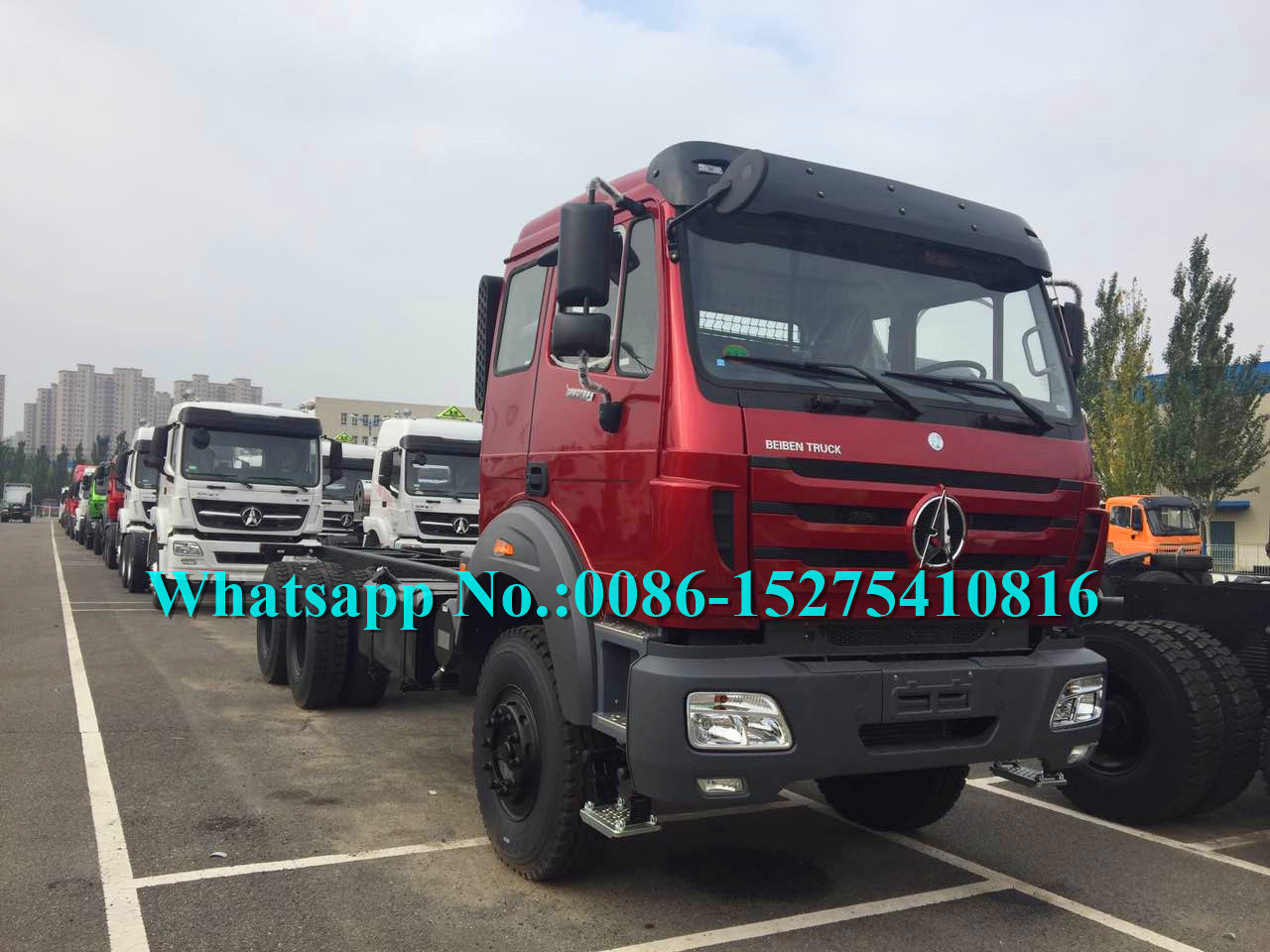 Red Military sử dụng xe tải chở hàng 6x6 / xe tải chở hàng đường bộ thông qua công nghệ Benz