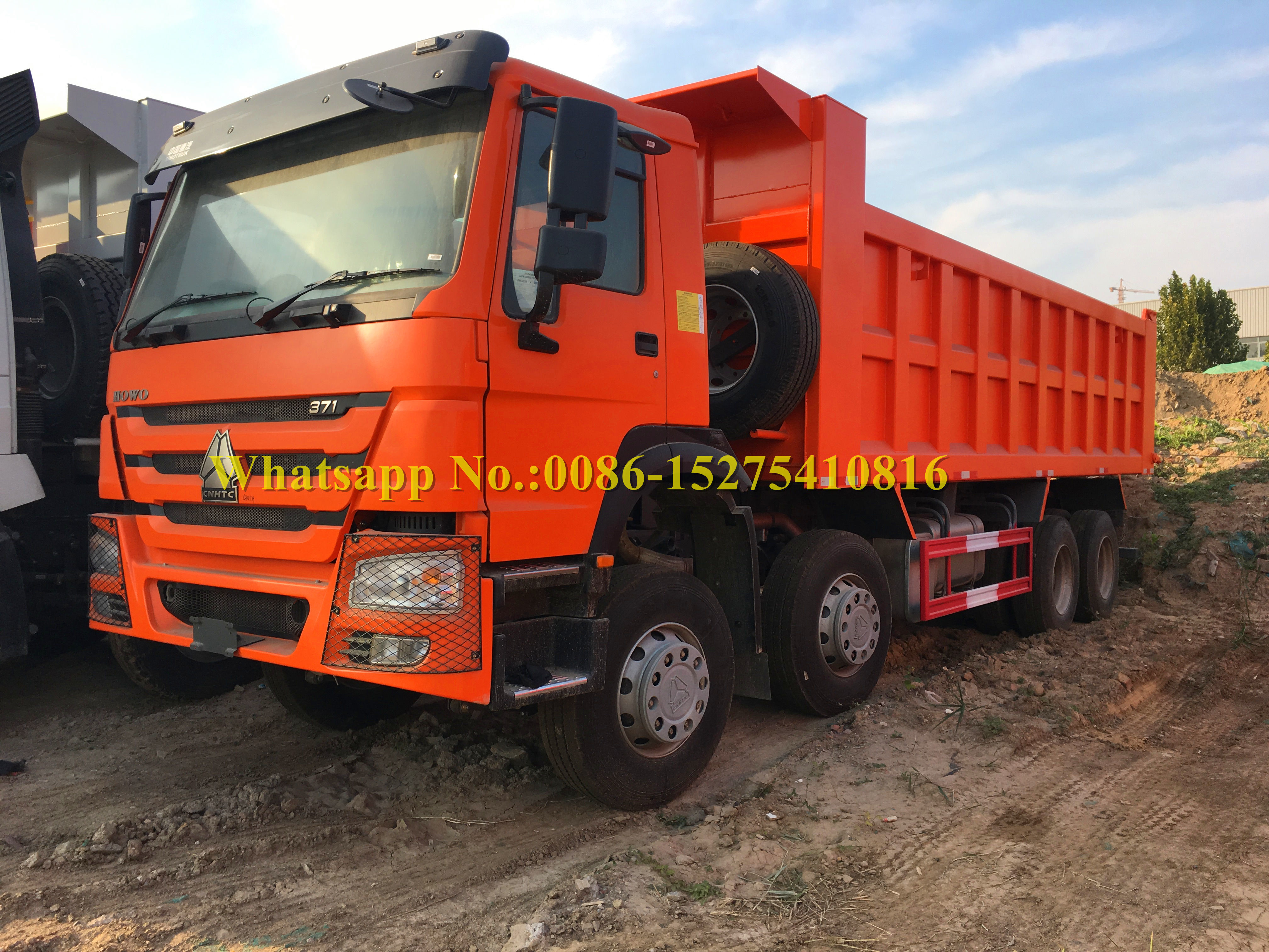 SINOTRUCK HOWO 371/420 hp 8x4 12 bánh xe Heavy Duty Khai thác mỏ Dump / Dumper / Tipper Xe tải Đối với Vận chuyển cát đá mỏ