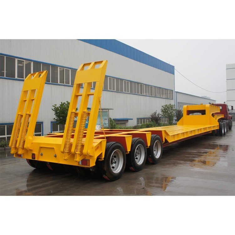 Giường thấp 4 trục xe tải hạng nặng Xe tải thấp Lowboy / Container Diesel Semi Tractor