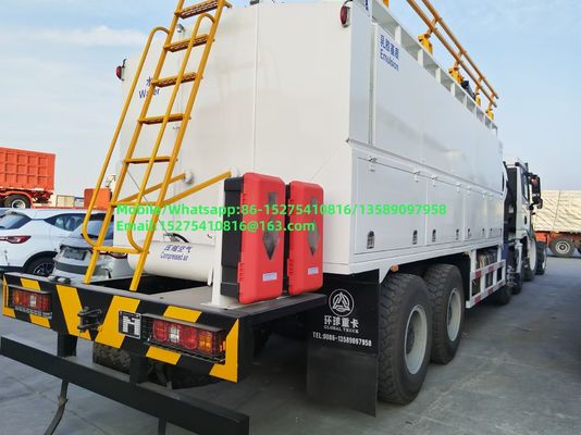 Xe bồn nhũ tương hỗn hợp tại công trường