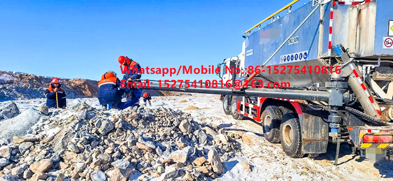 An toàn hoàn toàn thông minh độ tin cậy bộ đạp xe tải hàng loạt 15/20/25Ton Heavy Ammonium dầu nổ Emulsion ANFO xe tải MMU MEMU Cho Mông Cổ DR CONGO PERU Ghana khai thác mỏ nổ