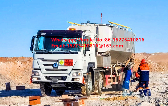 Thép không gỉ cường độ cao An toàn độ tin cậy Bàn chạy xe tải hàng loạt 15/20/25Ton Lượng dầu amoniac nặng chất nổ Emulsion ANFO Truck MMU MEMU Đối với Mông Cổ DR CONGO PERU Ghana Khoáng sản Blasting BCLH/BCRH/BCZH
