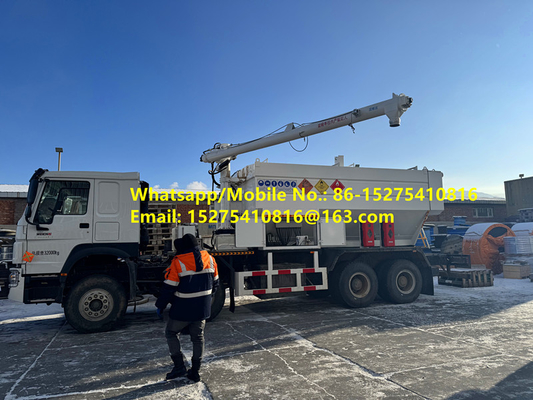 Giá trị tốt theo yêu cầu HOWO 15/20/25T BCLH-15 chất nổ ammonium hạt hỗn hợp tại chỗ ANFO Xe tải nhũ khí chất nổ di động Đơn vị sản xuất Mongolia уул уурхайн тэсэлгээний MEMU MMU BCLH/BCZH/BCRH