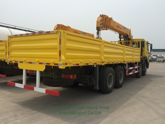 Đồ mới 6X4 HOWO xe tải giường phẳng gắn crane Telescopic Boom Truck