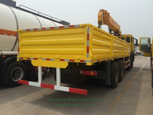 Đồ mới 6X4 HOWO xe tải giường phẳng gắn crane Telescopic Boom Truck