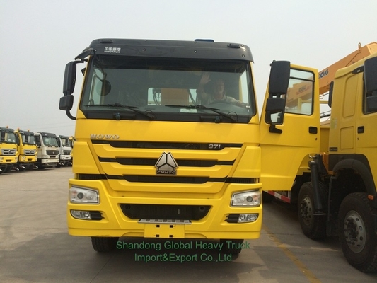 Đồ mới 6X4 HOWO xe tải giường phẳng gắn crane Telescopic Boom Truck