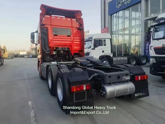 10 bánh xe 6X4 40t Sinotruk HOWO Container Cargo Trailer Tractor Head Truck