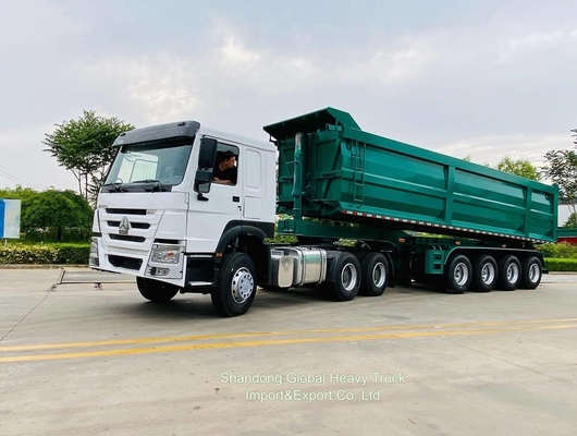 10 bánh xe 6X4 40t Sinotruk HOWO Container Cargo Trailer Tractor Head Truck
