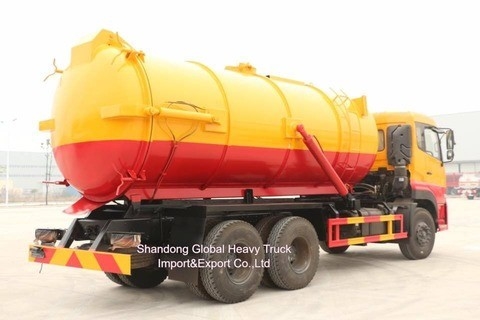 Dongfeng 6 * 4 Tình trạng cao 290HP Máy hút nước thải chân không Xe tải hút nước thải xe tải