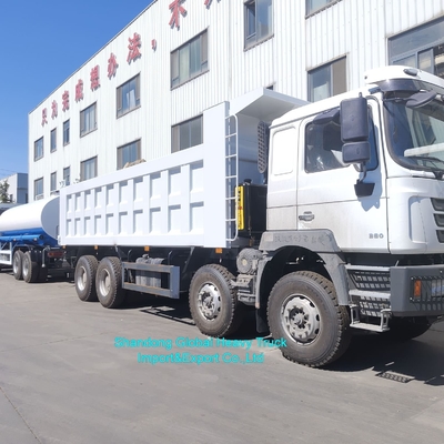 Shacman xe tải đẩy 380HP Dumpper 6 * 4 / 8 * 4 xe tải đẩy F3000 Series 80 / 120tons xe tải đổ rác