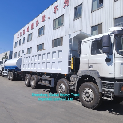 Shacman xe tải đẩy 380HP Dumpper 6 * 4 / 8 * 4 xe tải đẩy F3000 Series 80 / 120tons xe tải đổ rác