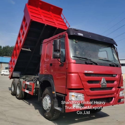 Máy bán cũ HOWO Màu đỏ 380hp/400hp Dump Truck In Stock
