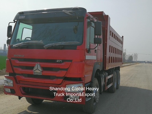 Máy bán cũ HOWO Màu đỏ 380hp/400hp Dump Truck In Stock