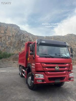 Xe tải tự đổ HOWO 6x4 với khung gầm 6 × 4 được gia cố bằng động cơ 371HP và thân xe chở hàng có độ bền cao cho khai thác mỏ ở Nigeria
