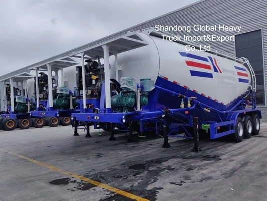 Rơ moóc bán xi măng 45 Cbm với 3 trục để vận chuyển bột khô