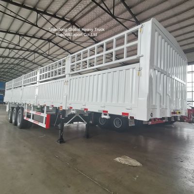 3 trục 50 tấn hàng rào bán trailer với treo khí