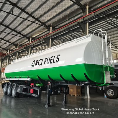 3-Axle Tanker nhiên liệu Semi-trailer 50000L Capacity Steel Construction