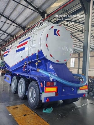 Rơ moóc bán xi măng 45 Cbm với 3 trục để vận chuyển bột khô
