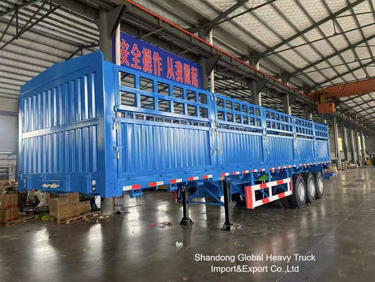 3 trục 60 tấn hàng rào bán xe kéo để vận chuyển chăn nuôi