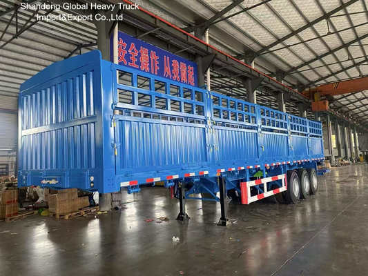 3 trục 60 tấn hàng rào bán xe kéo để vận chuyển chăn nuôi