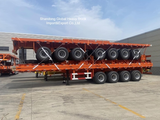 3 Axles Excavator Transport Lowbed Semi Trailer with Jost 28ton Outrigger and 13m Length