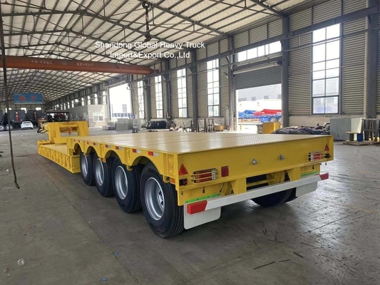 3 trục 60 tấn Chế độ phụ trách nặng Semi-trailer lowbed với trục Fuwa