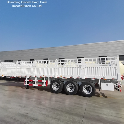 Rơ moóc bán tải hàng rào thép 3 trục để vận chuyển hàng rời