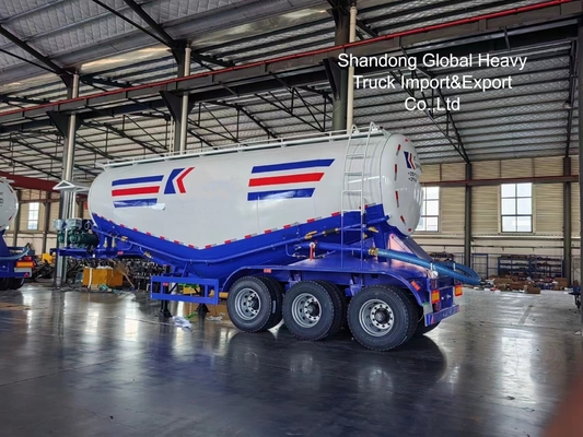 Rơ moóc bán xi măng 45 Cbm với 3 trục để vận chuyển bột khô