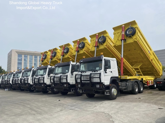 3 trục thép Dump Semi-trailer cho vận chuyển vật liệu nặng