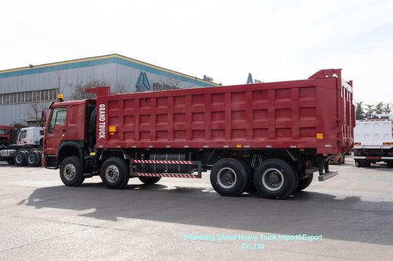 HOWO Truck dump Truck 371HP 375HP 8X4 40t-60t tải với điều kiện tuyệt vời cho châu Phi