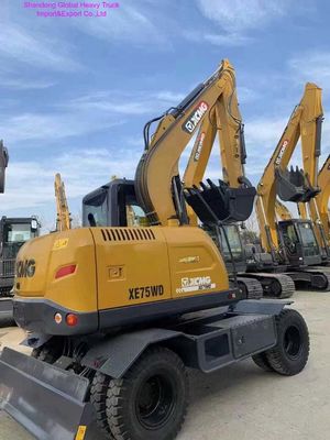 Máy đào bánh xe 7 tấn hiệu quả cao với công suất 0,23m3 và động cơ 48 kW để di chuyển đất
