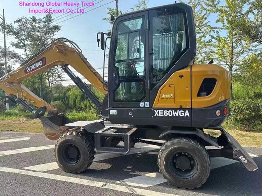 Máy đào bánh xe 7 tấn hiệu quả cao với công suất 0,23m3 và động cơ 48 kW để di chuyển đất