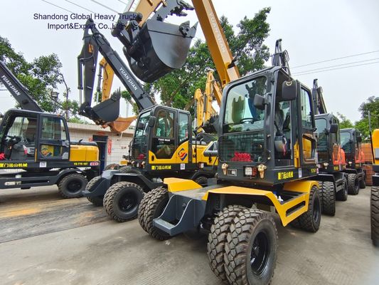 5tons Heavy Wheeled Excavator with 0.5~1.0m³ Bucket Capacity and 58-62 kW Engine Power for Urban Construction