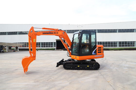 Lonking 6 Tons Hydraulic Mini Excavator với 15,4kw/2400rpm Lượng và 5900 * 2000 * 2600 mm Compact Size
