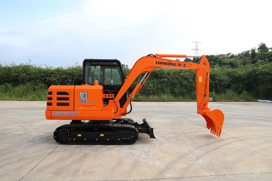 Lonking 6 Tons Hydraulic Mini Excavator với 15.4kw/2400rpm Động cơ và 5900 * 2000 * 2600 mm Thiết kế nhỏ gọn