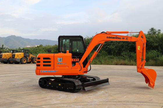 Lonking 6 Ton Hydraulic Mini Excavator với 15.4kw/2400rpm Động cơ và 5900 * 2000 * 2600 mm Kích thước
